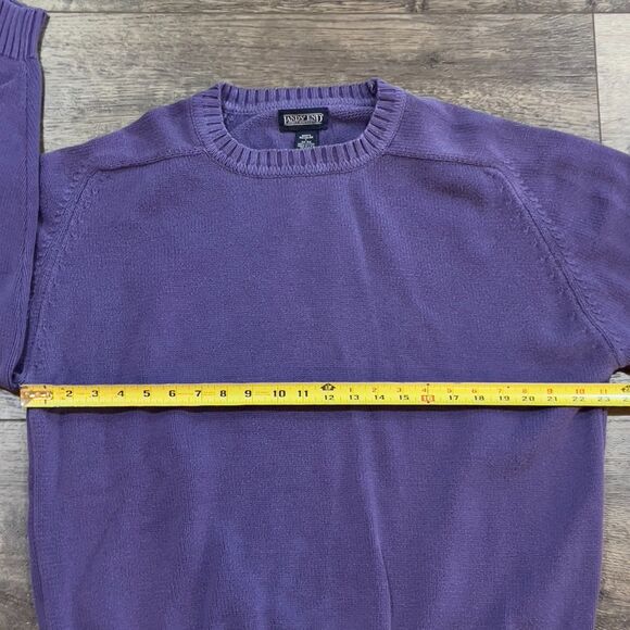 Vintage 90s Lands' End Purple Knit Sweater Made in USA - Men's Size Large - Picture 7 of 7